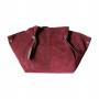 - Bordowa zamszowa torebka shopper burgund ZAMSZ NATURALNY Vera Pelle