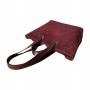 - Bordowa torebka zamszowa shopper burgund ZAMSZ NATURALNY Vera Pelle