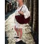 - Bordowa zamszowa torebka shopper burgund ZAMSZ NATURALNY Vera Pelle