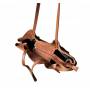 - Camel zamszowa torebka shopper ruda karmelowy ZAMSZ NATURALNY Vera Pelle
