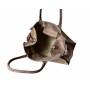 - BORSE IN PELLE Cappuccino zamszowa torebka kuferek shopper XL taupe