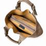 - Cappuccino zamszowa torebka shopper taupe ZAMSZ NATURALNY Vera Pelle