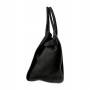 - BORSE IN PELLE Czarna zamszowa torebka kuferek shopper XL