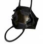 - BORSE IN PELLE Czarna zamszowa torebka kuferek shopper XL