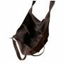 - Czekoladowa zamszowa torebka shopper worek XL ZAMSZ NATURALNY Vera Pelle A4