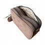 - Flora&Co taupe zamszowa torebka listonoszka cappuccino zamsz frędzle Flora
