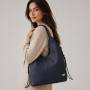 - HIT - GRANATOWA TOREBKA SKÓRA NATURALNA SHOPPER A4 TORBA SKÓRZANA
