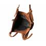 - Camel zamszowa torebka shopper XL ruda karmelowa ZAMSZ NATURALNY A4 Vera Pelle