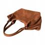 - Camel zamszowa torebka shopper XL ruda karmelowa ZAMSZ NATURALNY A4 Vera Pelle