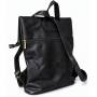 - PAOLO BAGS Czarny Plecak Damski Vintage Eko Skóra Modny Plecak Miejski A4