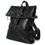 - PAOLO BAGS Czarny Plecak Damski Vintage Eko Skóra Modny Plecak Miejski A4