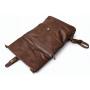 - PAOLO BAGS Plecak Damski Vintage Eko Skóra Brązowy Czekoladowy Miejski A4
