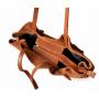 - Camel zamszowa torebka shopper ruda karmelowy ZAMSZ NATURALNY Vera Pelle