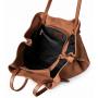 - Camel zamszowa torebka shopper ruda karmelowy ZAMSZ NATURALNY Vera Pelle