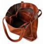 - BRĄZOWA TOREBKA SKÓRA NATURALNA SHOPPER BAG