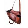 - BRĄZOWA TOREBKA SKÓRA NATURALNA SHOPPER BAG