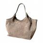 - Taupe zamszowa torebka fango shopper XL cappuccino ZAMSZ A4 Vera Pelle
