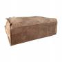 - Taupe zamszowa torebka shopper cappuccino ZAMSZ NATURALNY Vera Pelle