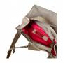 - Taupe zamszowa torebka shopper cappuccino ZAMSZ NATURALNY Vera Pelle