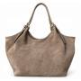 - Taupe zamszowa torebka fango shopper XL cappuccino ZAMSZ A4 Vera Pelle