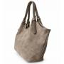 - Taupe zamszowa torebka fango shopper XL cappuccino ZAMSZ A4 Vera Pelle