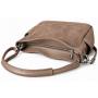 - Cappuccino torebka shopper taupe ZAMSZ NATURALNY + SKÓRA NATURALNA Vera Pelle