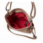 - Cappuccino torebka shopper taupe ZAMSZ NATURALNY + SKÓRA NATURALNA Vera Pelle