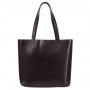 -25% Włoska A4 klasyczna bordowa wino skórzana torebka SKÓRA NATURALNA półmatowa shopper bag