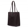 -25% Włoska A4 klasyczna bordowa wino skórzana torebka SKÓRA NATURALNA półmatowa shopper bag