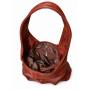 - BRĄZOWA TOREBKA SKÓRA NATURALNA SHOPPER BAG