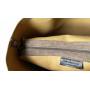- Cappuccino zamszowa torebka shopper taupe ZAMSZ NATURALNY Vera Pelle