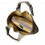 - Cappuccino zamszowa torebka shopper taupe ZAMSZ NATURALNY Vera Pelle