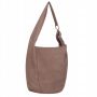 MAGIC BAGS - cappuccino asymetryczna torebka torba worek skóra A4