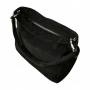 - Czarna zamszowa torebka shopper czarny ZAMSZ NATURALNY Vera Pelle