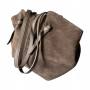 - Cappuccino fango zamszowa torebka shopper ZAMSZ NATURALNY Vera Pelle