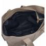- Cappuccino zamszowa torebka shopper taupe ZAMSZ NATURALNY Vera Pelle