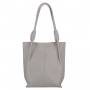 SZARA TOREBKA SKÓRZANA worek shopper bag SKÓRA NATURALNA