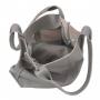 SZARA TOREBKA SKÓRZANA worek shopper bag SKÓRA NATURALNA