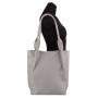 SZARA TOREBKA SKÓRZANA worek shopper bag SKÓRA NATURALNA