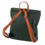 Flora&Co zielony / camel skórzany plecak modna torba A4